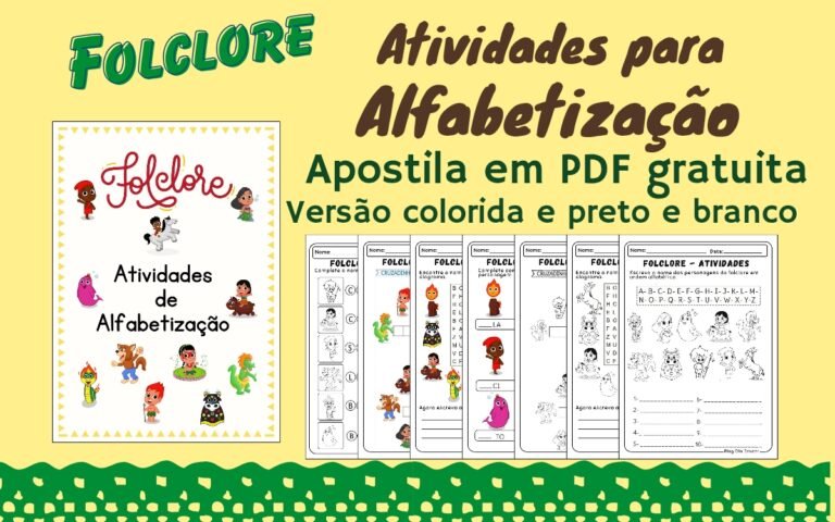 Atividades do Folclore para Alfabetização.