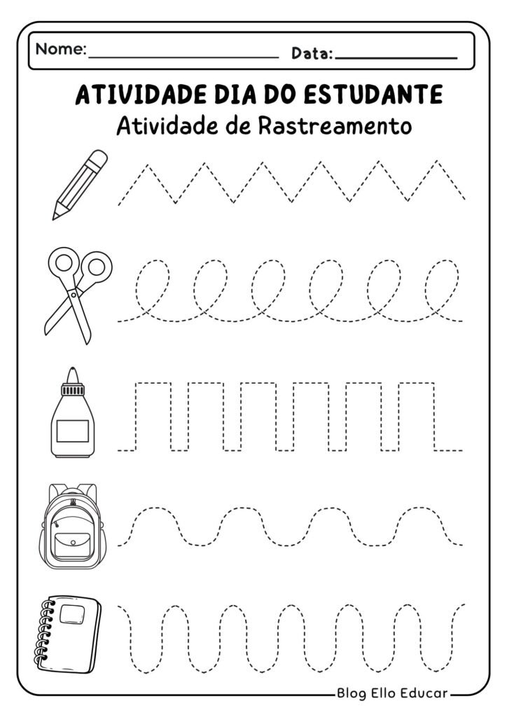 Atividades para o dia do estudante - Educação Infantil