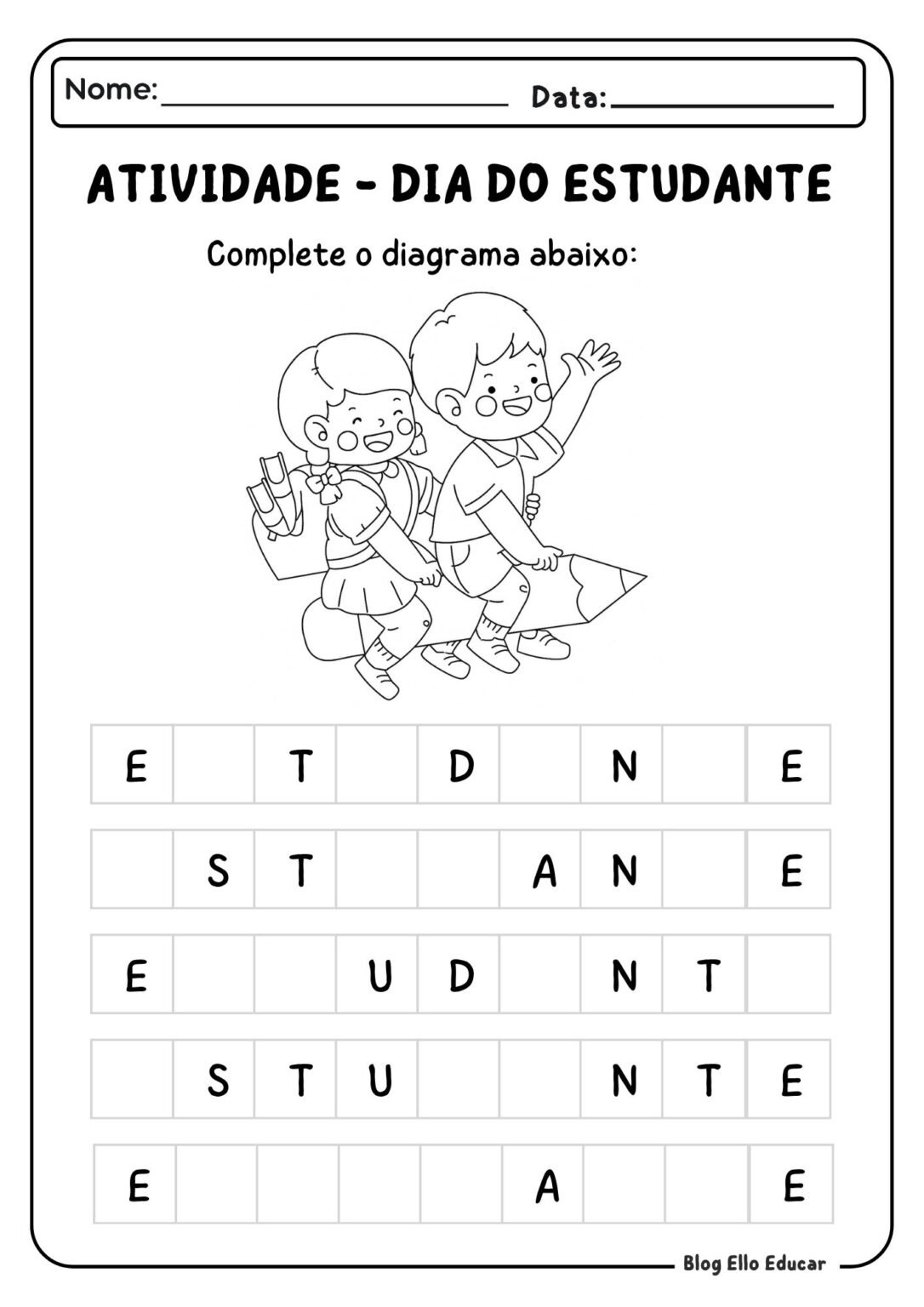Atividades para o Dia do Estudante na Educação Infantil