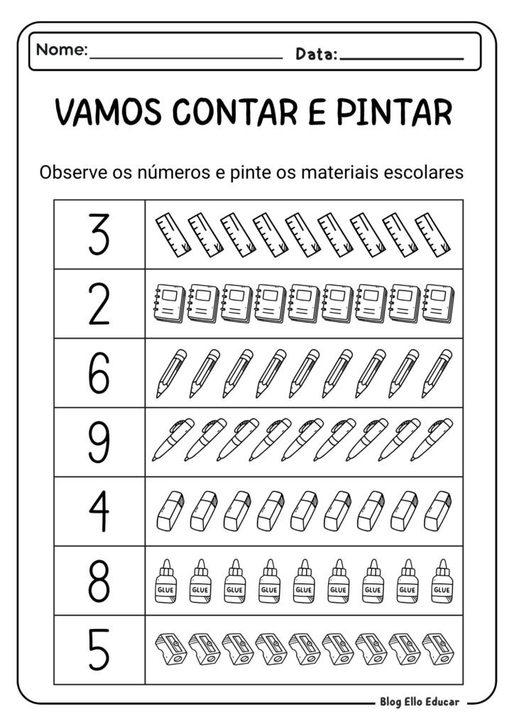 Atividades para o dia do estudante - Educação Infantil