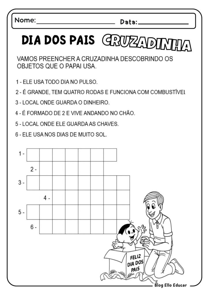 Atividades para o dia dos pais 2° ano