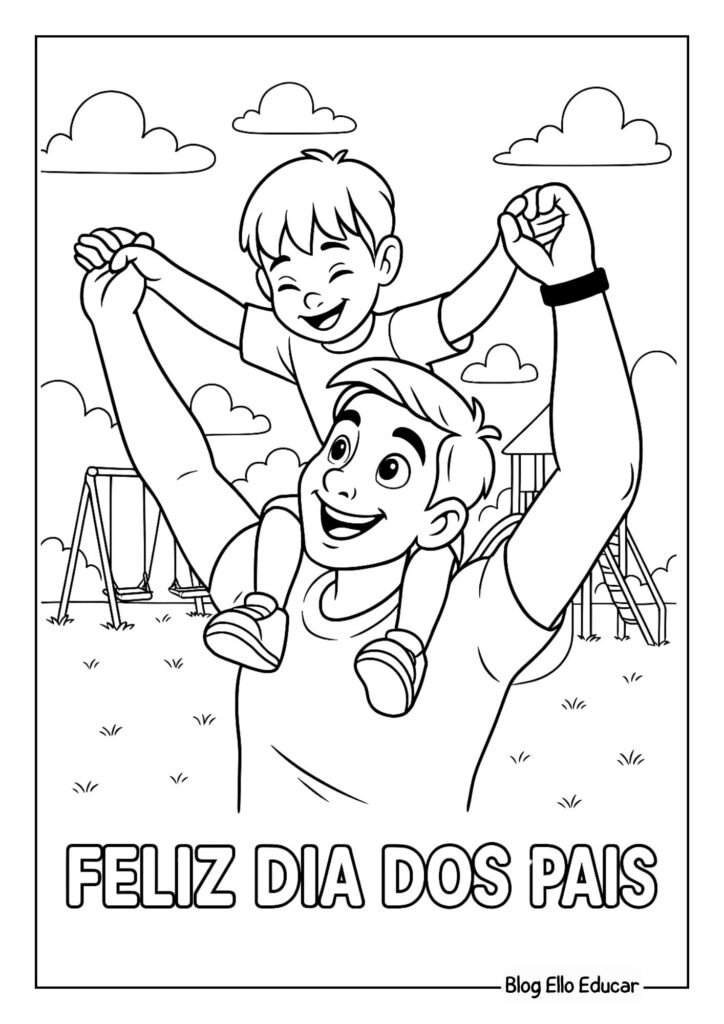 Desenho do Dia dos Pais para colorir