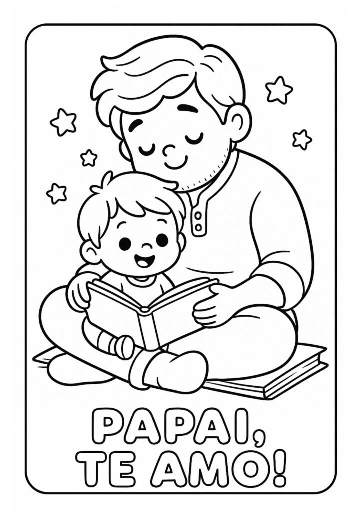 Desenho do Dia dos Pais para colorir