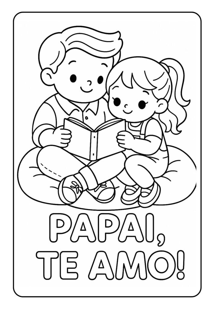 Desenho do Dia dos Pais para colorir