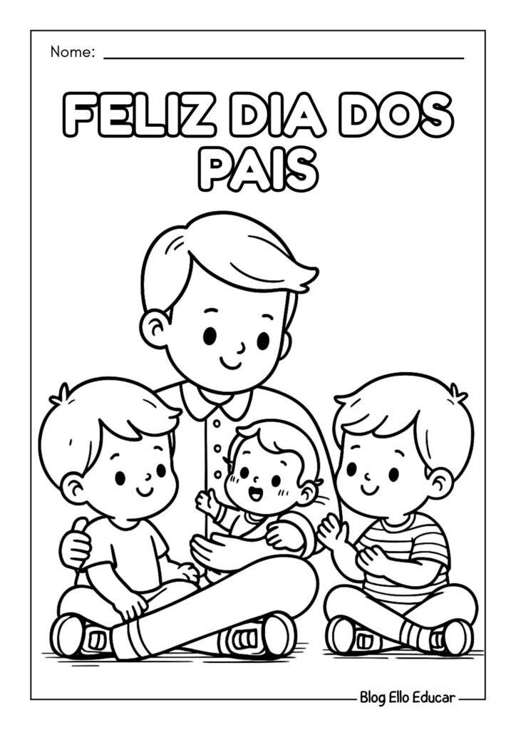 Desenho do Dia dos Pais para colorir