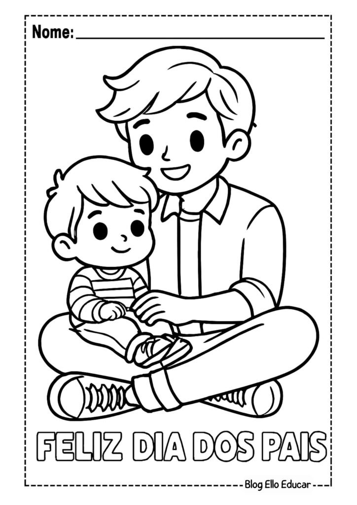 Desenho do Dia dos Pais para colorir