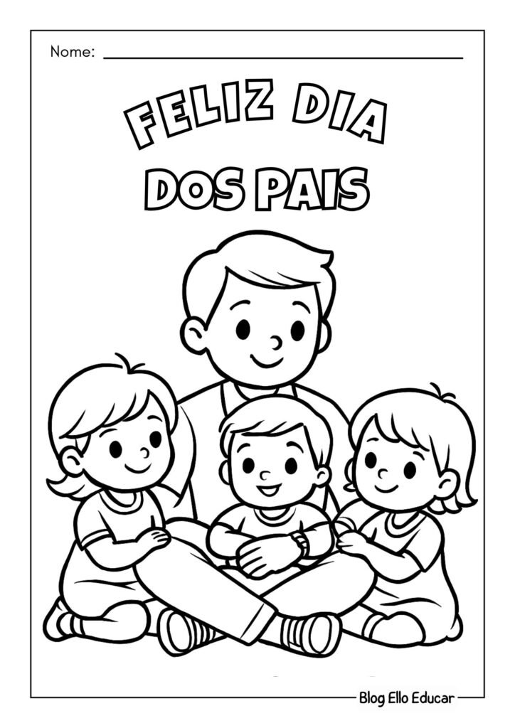 Desenho do Dia dos Pais para colorir