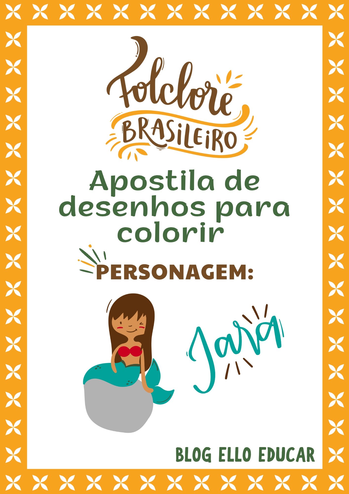 Desenhos da Iara para colorir