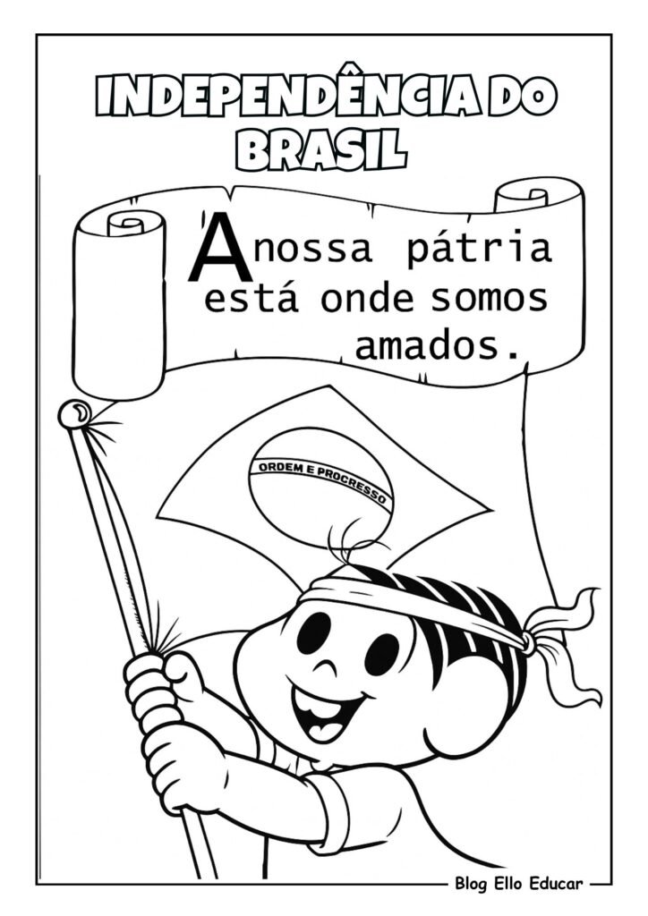 Desenhos da Independência do Brasil para colorir