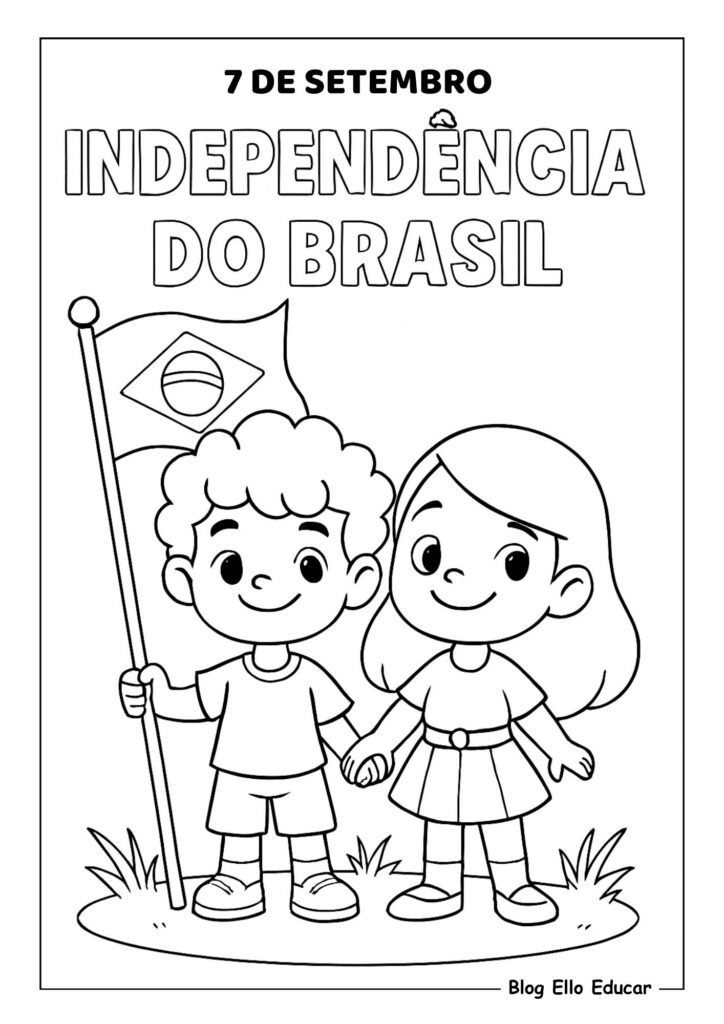 Desenhos da Independência do Brasil para colorir