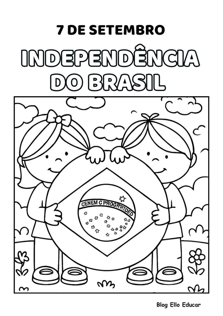 Desenhos da Independência do Brasil para colorir