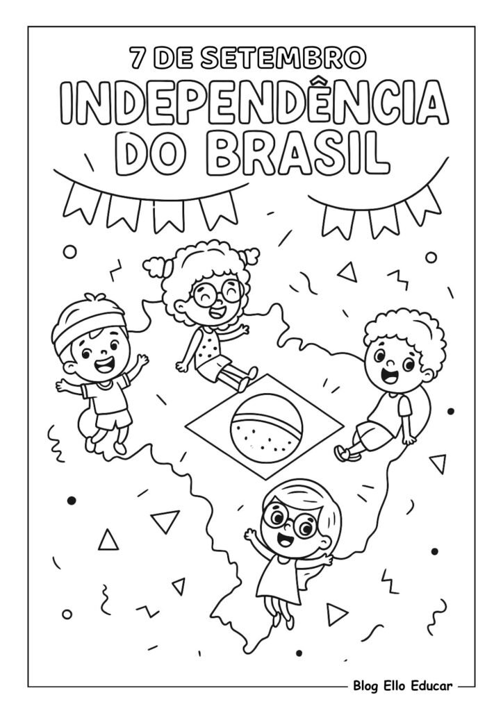 Desenhos da Independência do Brasil para colorir