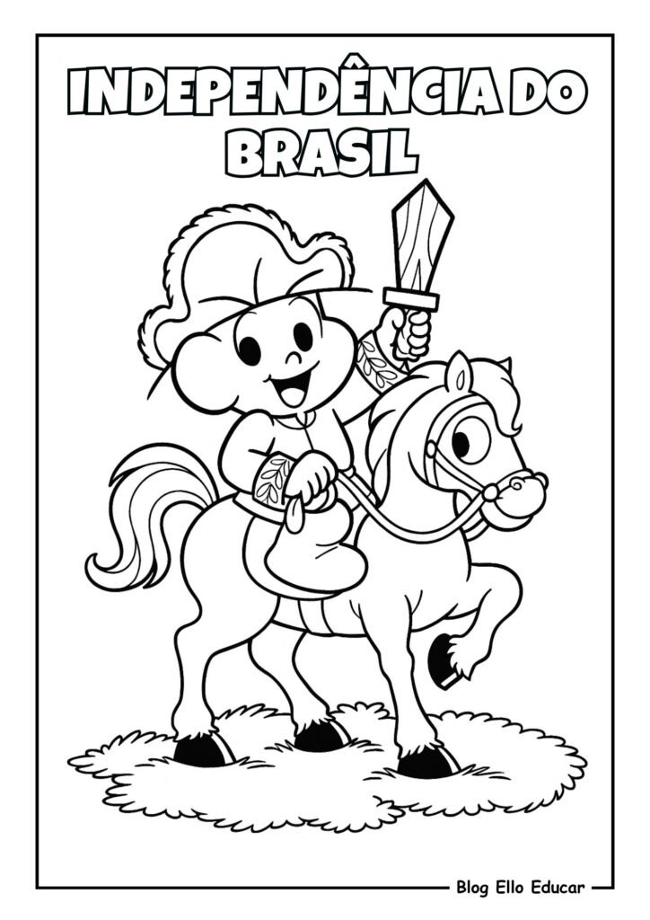 Desenhos da Independência do Brasil para colorir