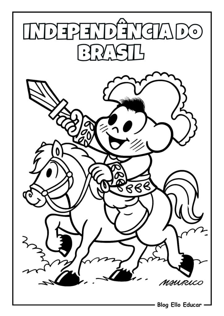 Desenhos da Independência do Brasil para colorir