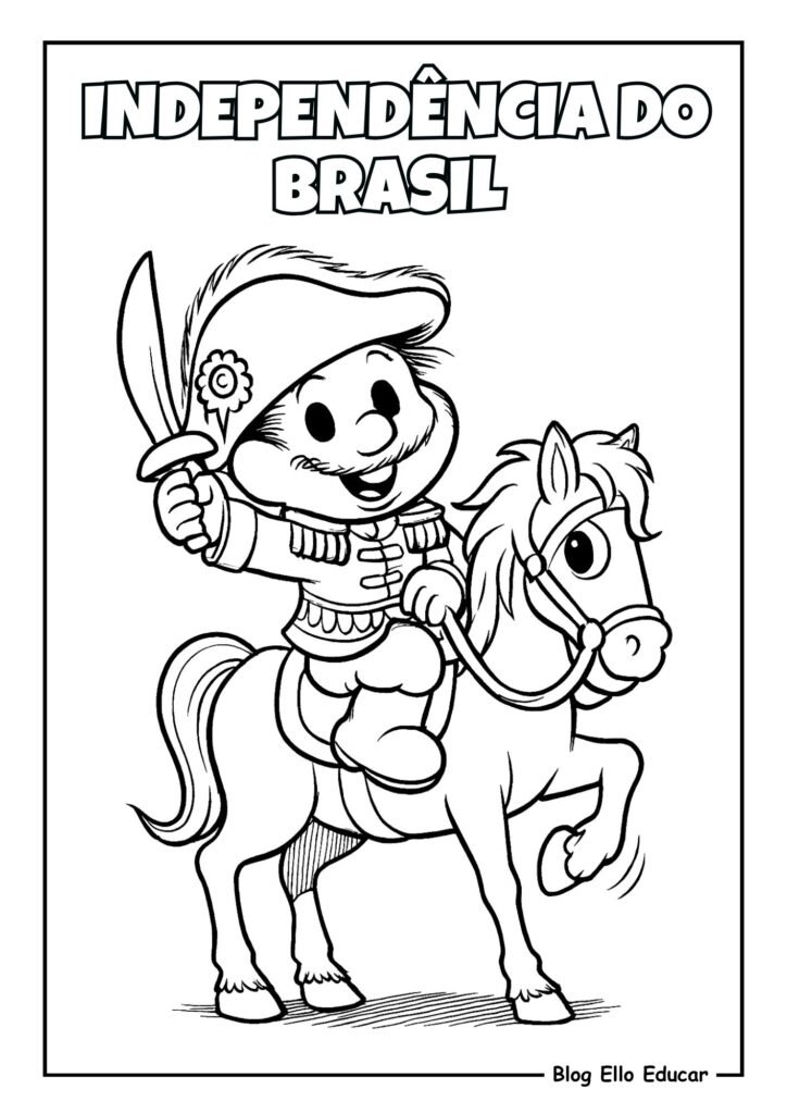 Desenhos da Independência do Brasil para colorir