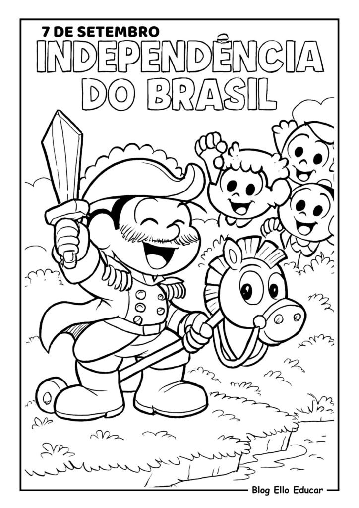 Desenhos da Independência do Brasil para colorir