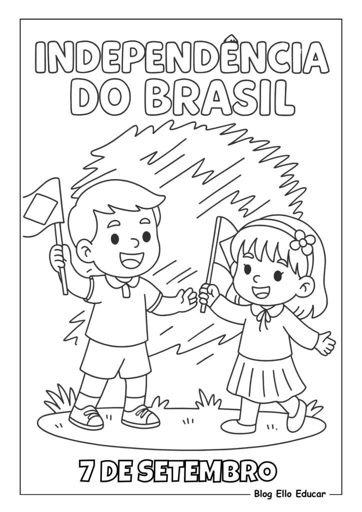 Desenhos da Independência do Brasil para colorir