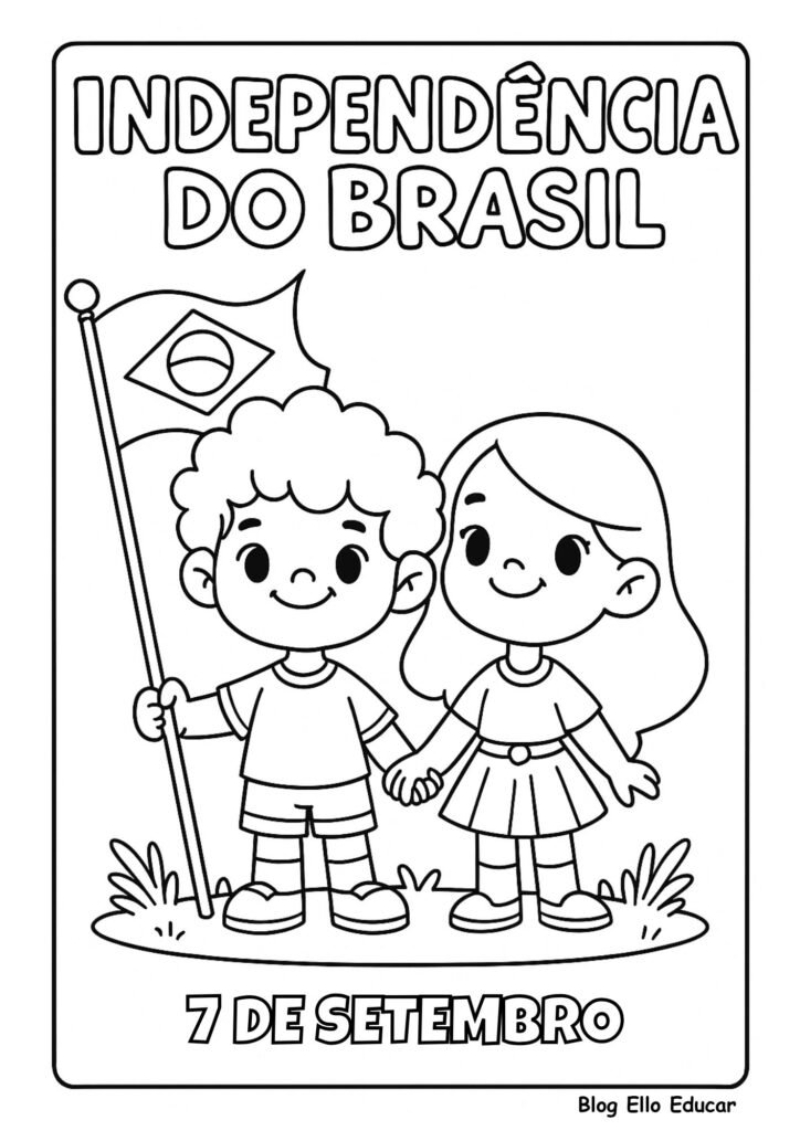 Desenhos da Independência do Brasil para colorir