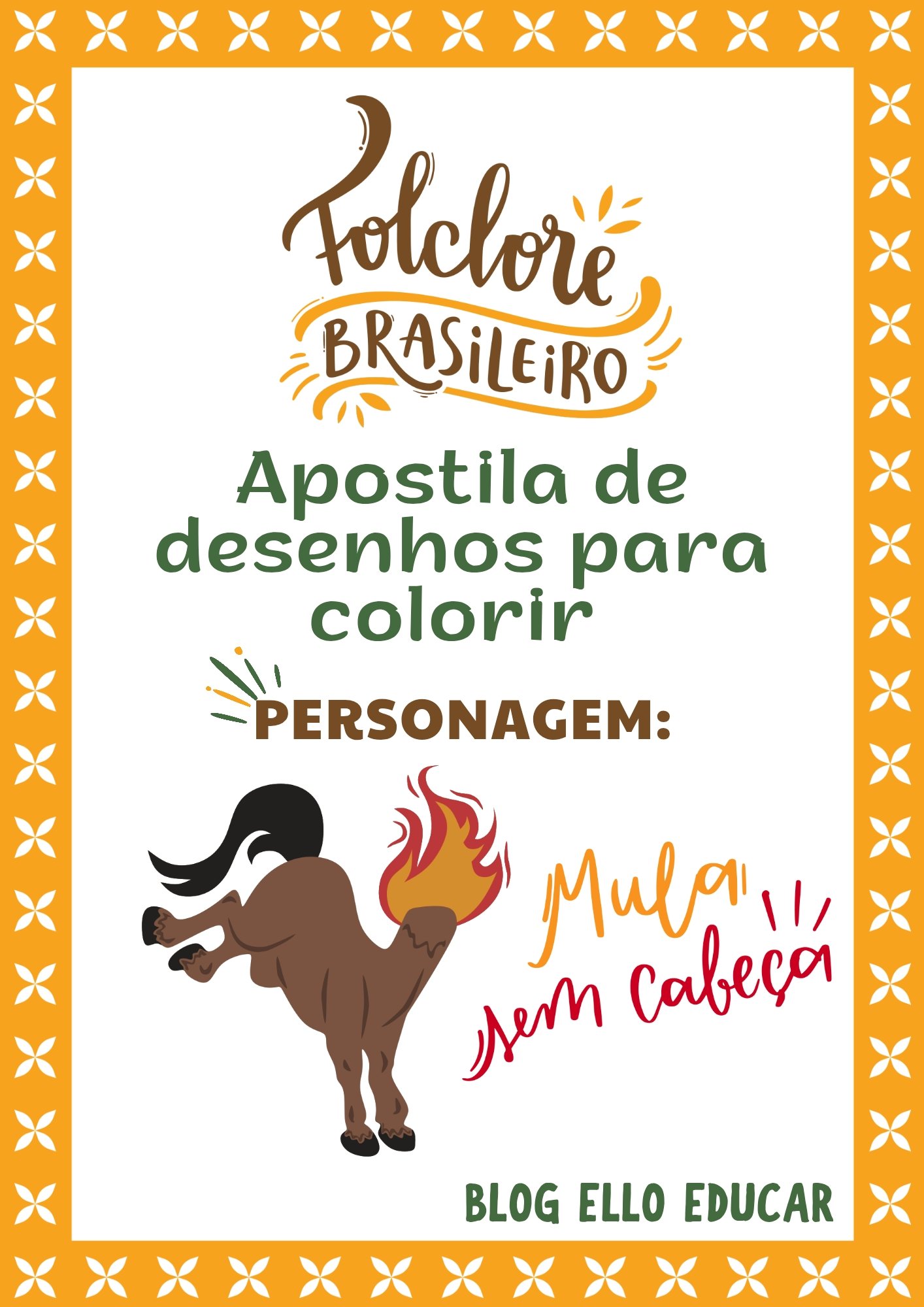 Desenhos da Mula sem cabeça para colorir