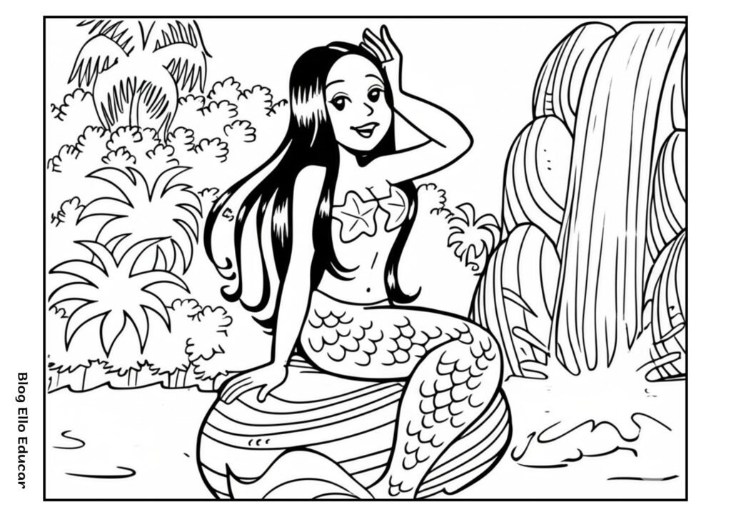 Desenhos da Turma da Mônica do Folclore para colorir - Iara