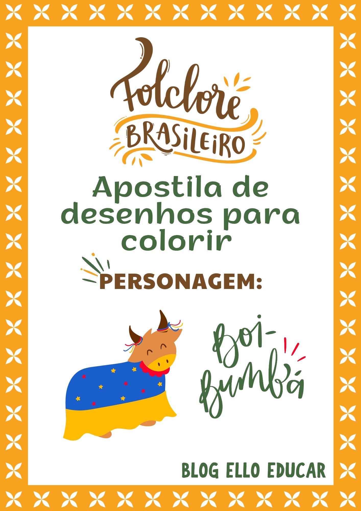 Desenhos do Boi Bumbá para colorir