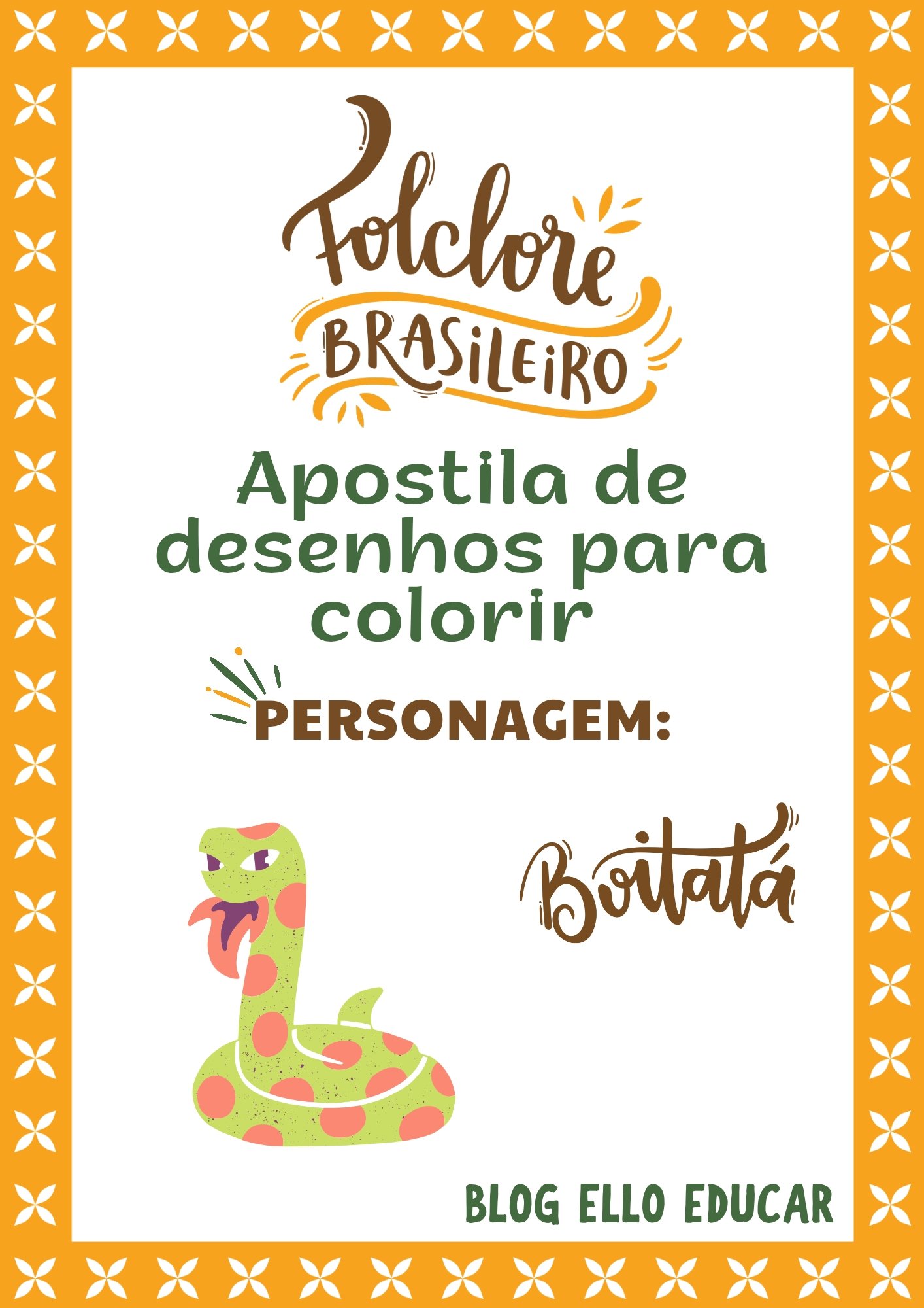 Desenhos do Boitatá para colori