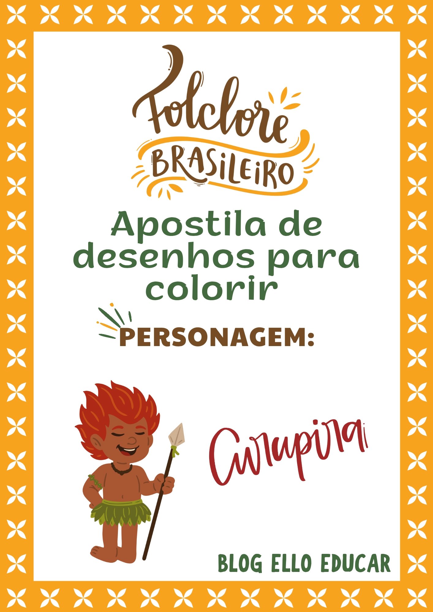 Desenhos do Curupira para colorir