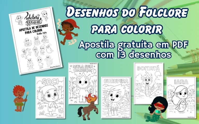Desenhos do Folclore para colorir.