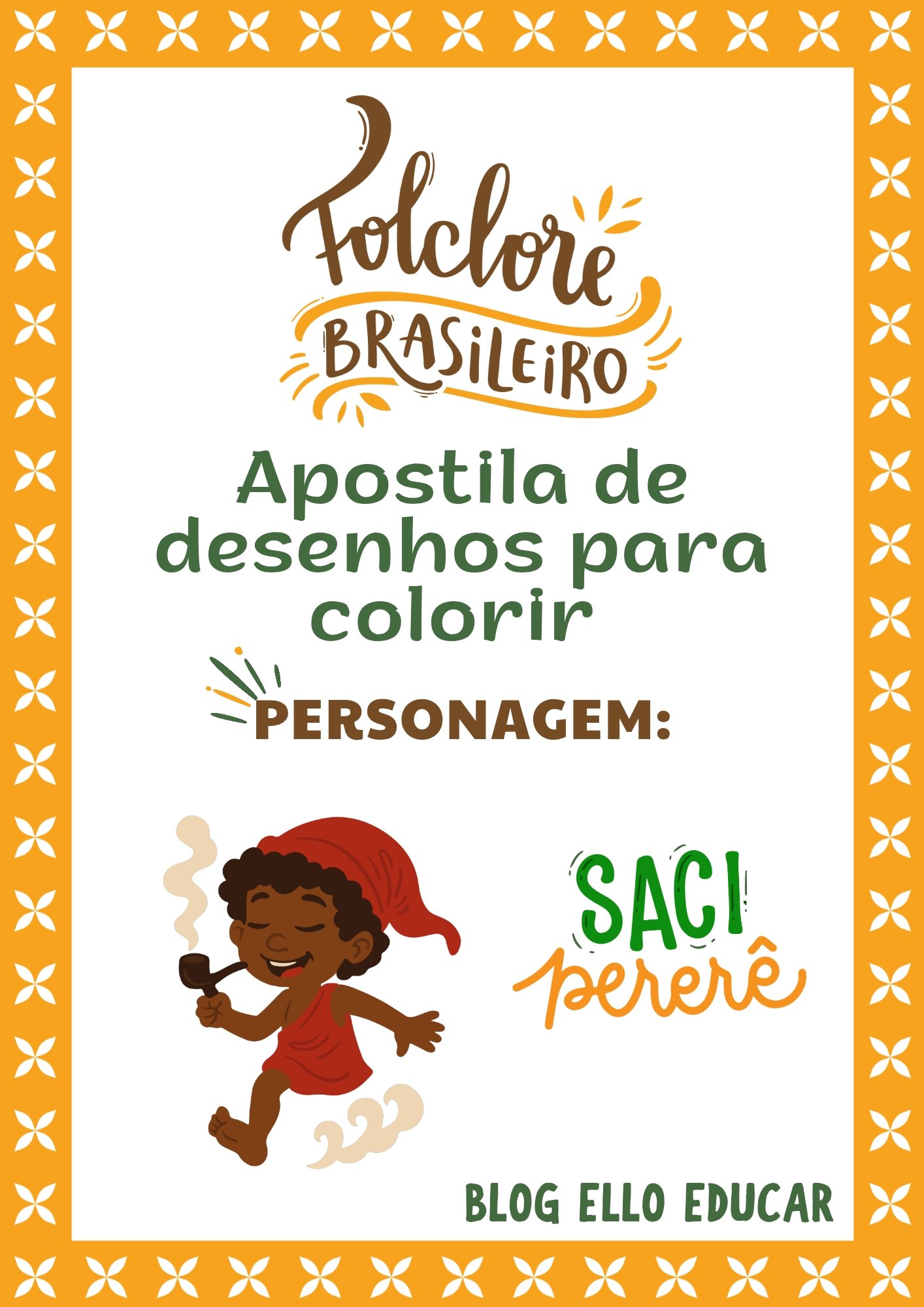 Desenhos do Saci para colorir