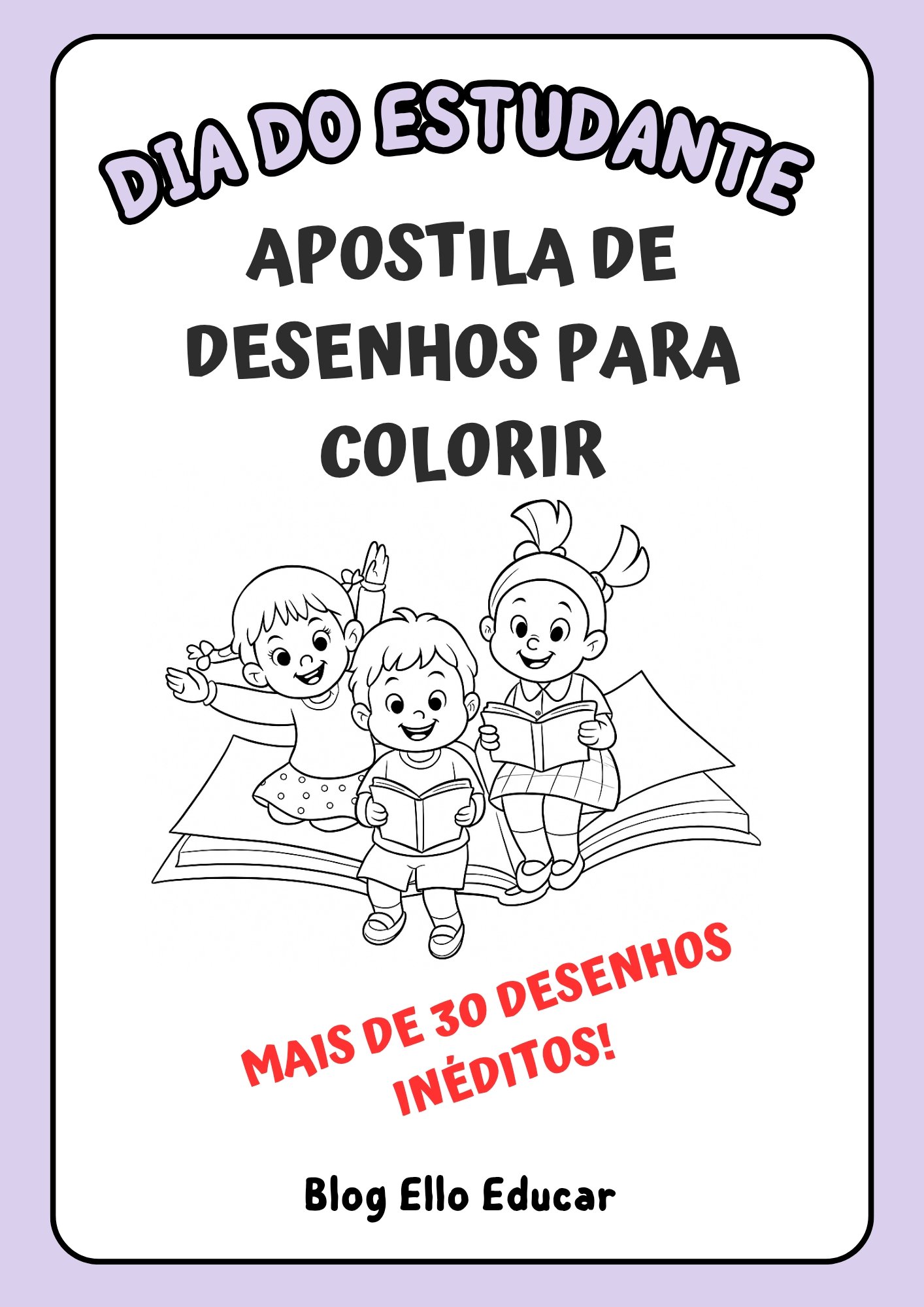 Desenhos para colorir do dia do estudante