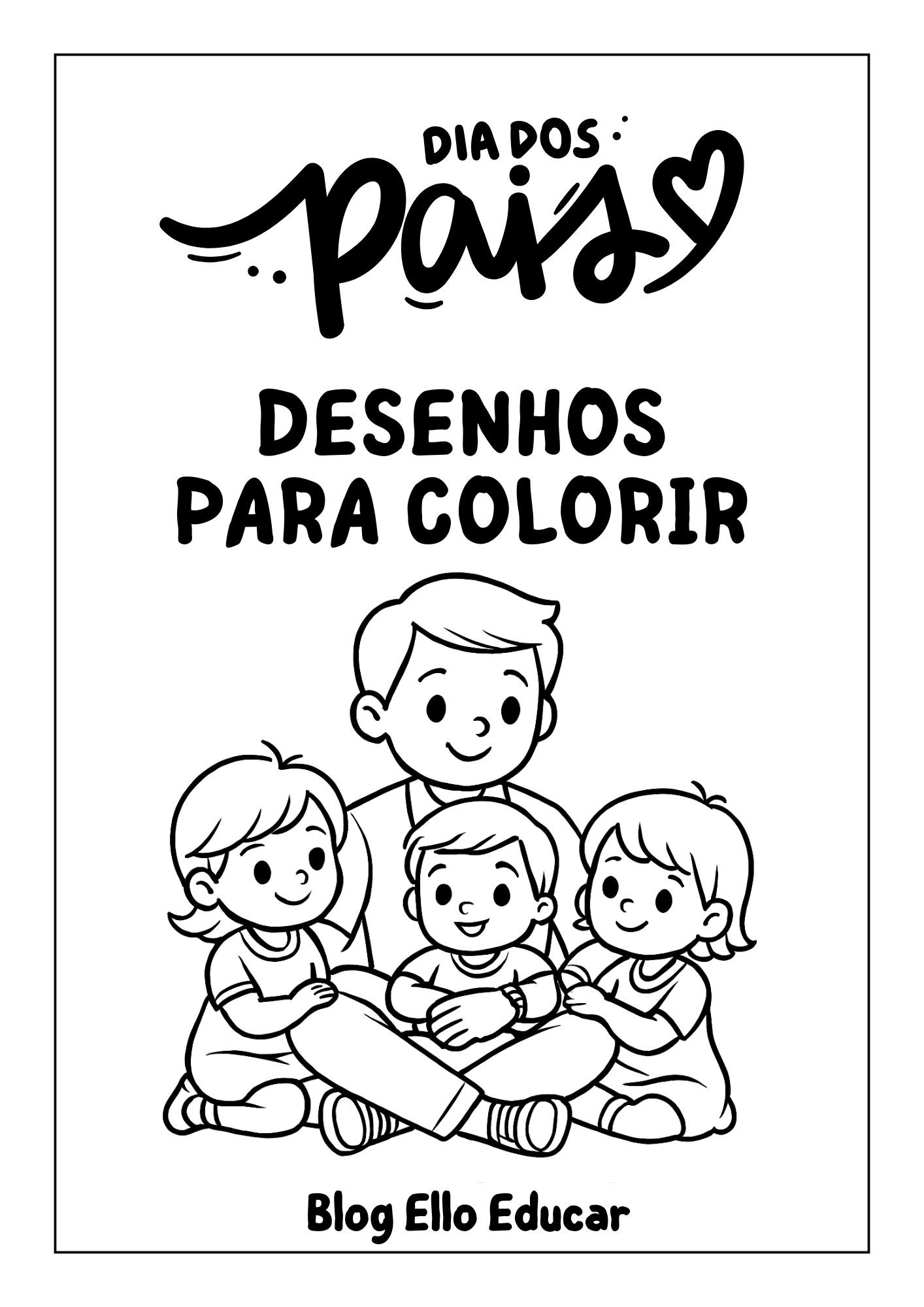 Desenhos para colorir do dia dos pais