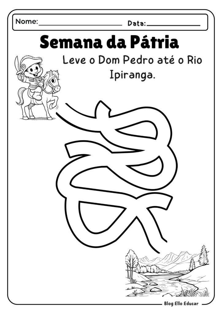 Atividades sobre a Independência do Brasil para Educação infantil