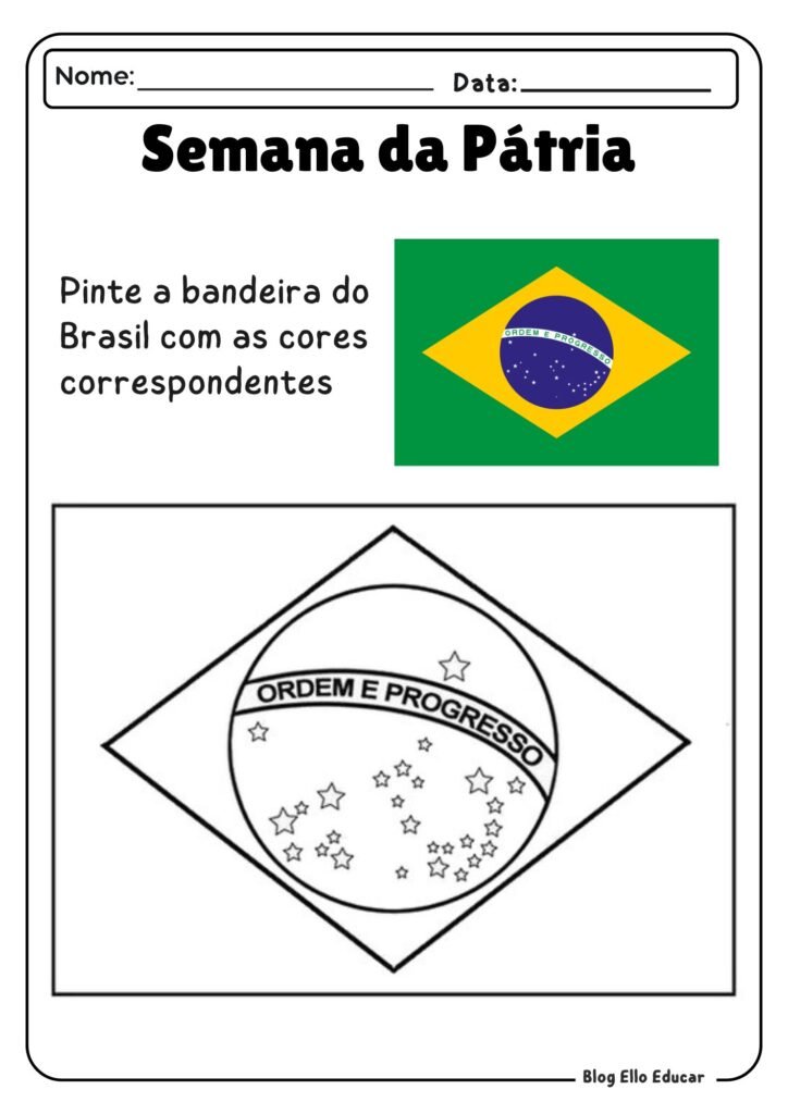 Atividades sobre a Independência do Brasil para Educação infantil