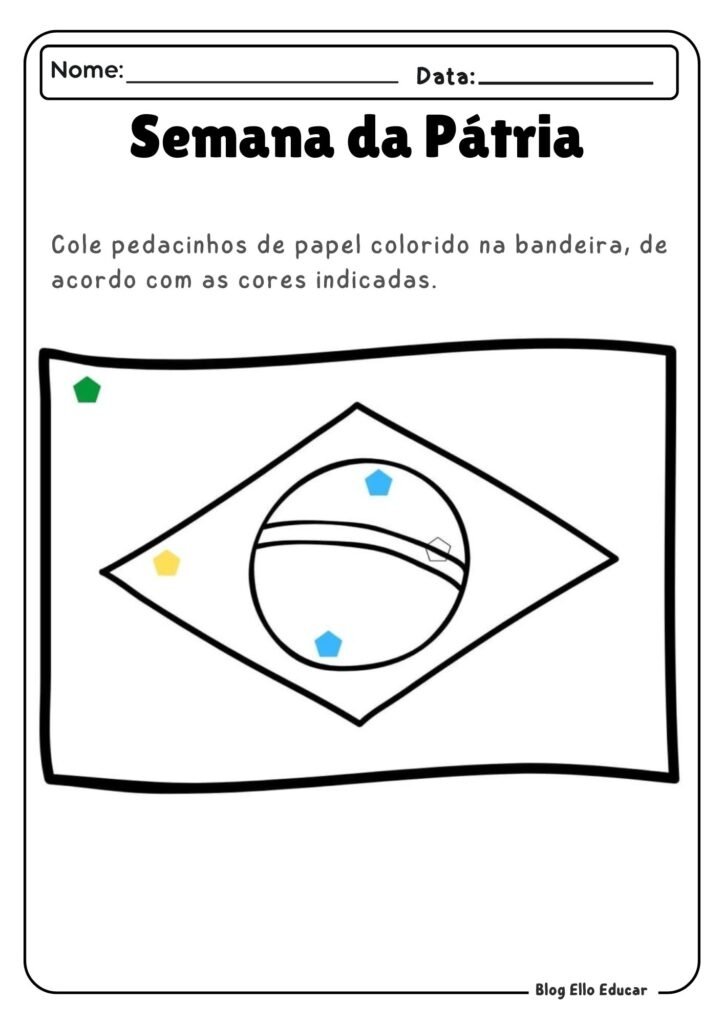 Atividades sobre a Independência do Brasil para Educação infantil