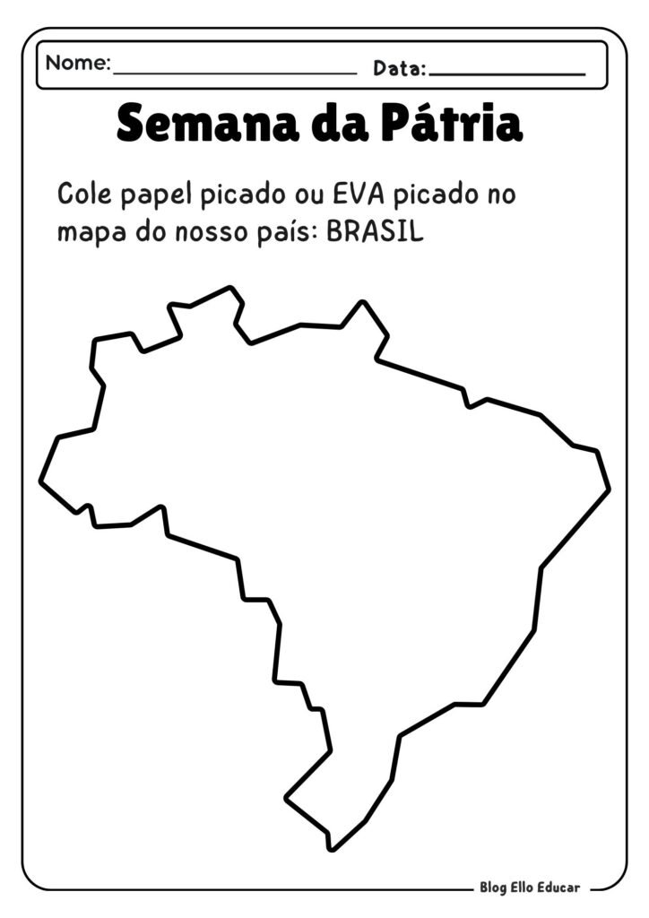 Atividades sobre a Independência do Brasil para Educação infantil