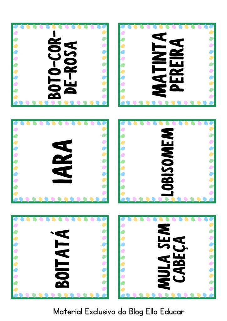 Jogo da memória do folclore 