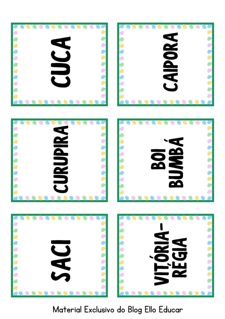 Jogo da memória do folclore 