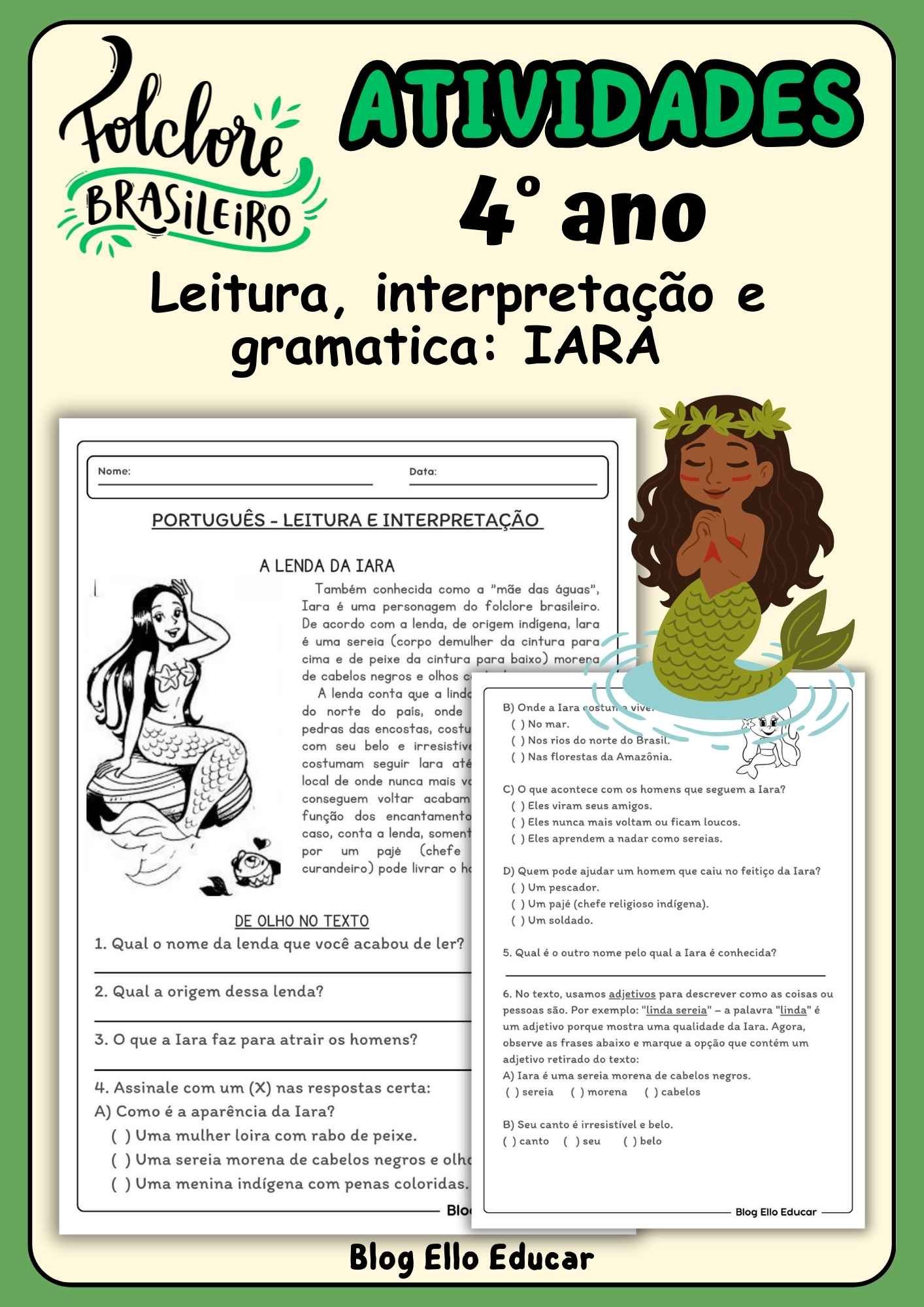 Leitura e interpretação Iara 4° ano