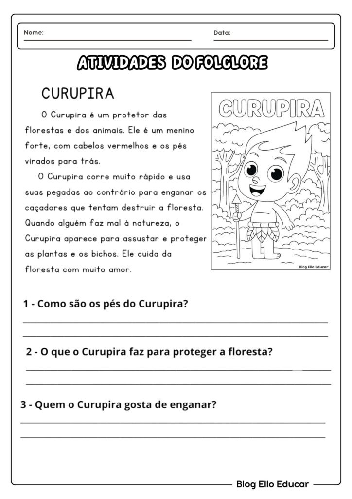 Atividades do Folclore para 2°ano
