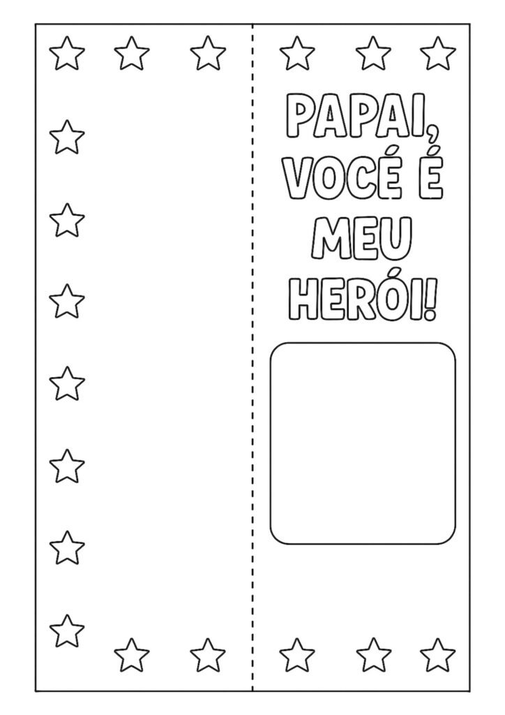 Lembrancinha do dia dos pais - cartão dobrável - Material exclusivo Ello Educar.