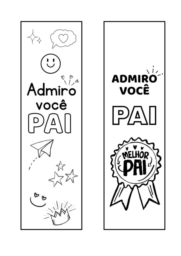 Lembrancinha do dia dos pais - Marcador de página. Material exclusivo Ello Educar.