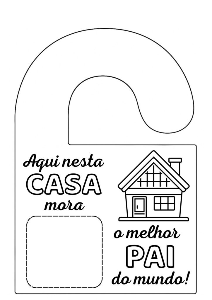 Lembrancinha do dia dos pais - enfeite maçaneta. Material exclusivo Ello Educar.