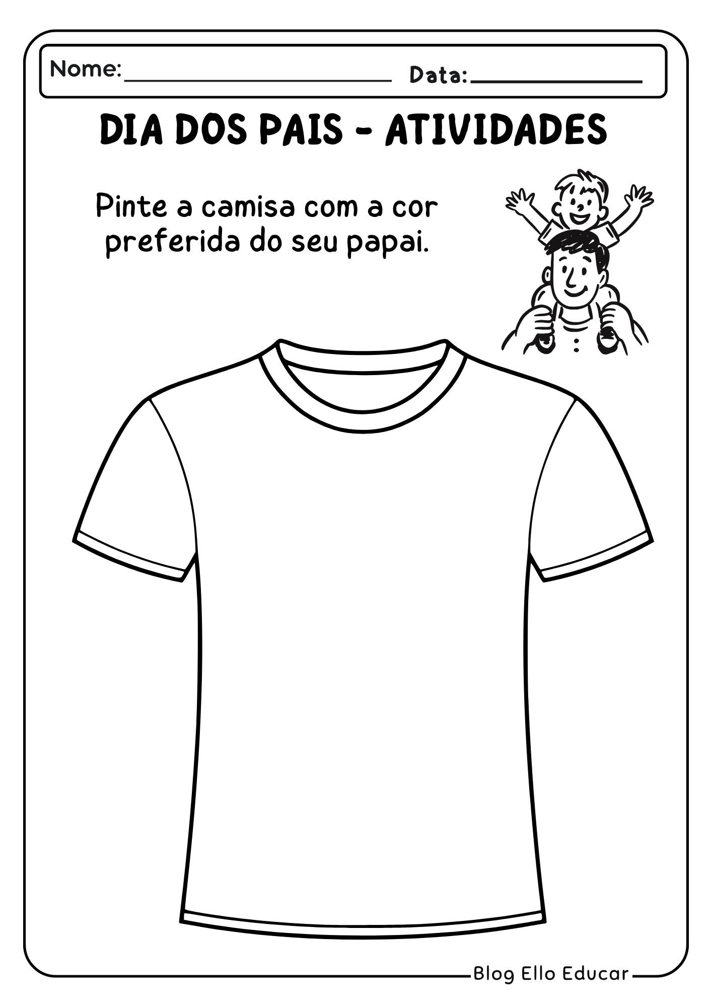 Atividades para o Dia dos Pais na Educação Infantil: Apostila em PDF