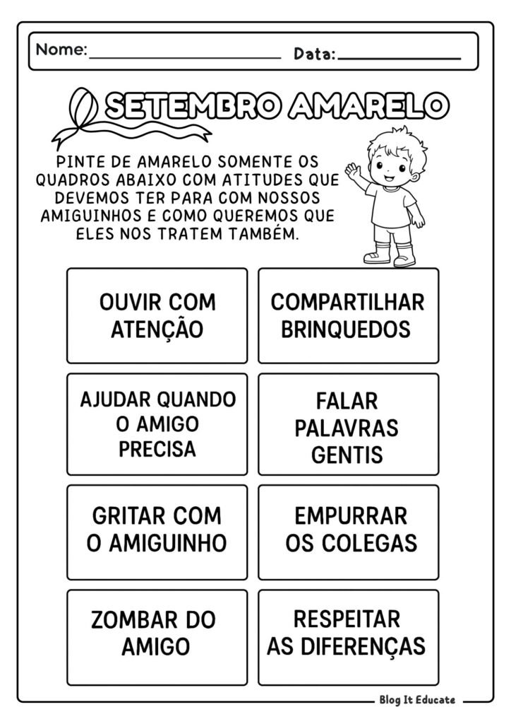 Atividades Setembro Amarelo