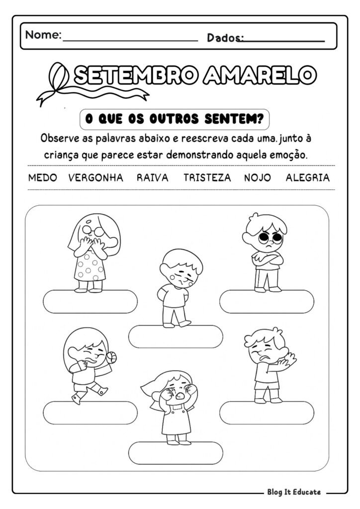 Atividades Setembro Amarelo