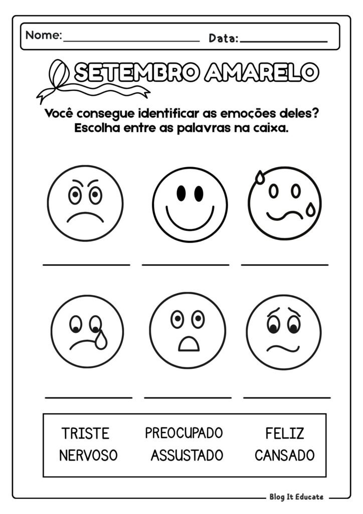 Atividades Setembro Amarelo
