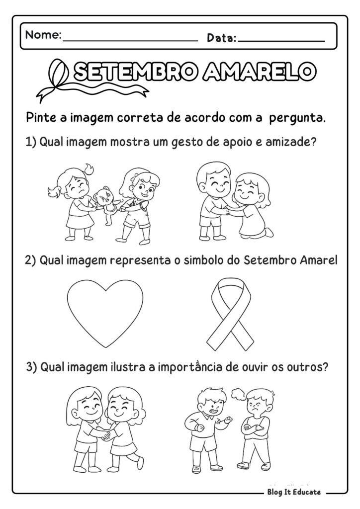 Atividades Setembro Amarelo