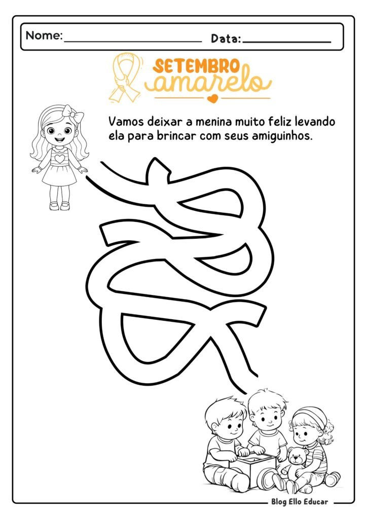 Atividades Setembro Amarelo - Educação Infantil