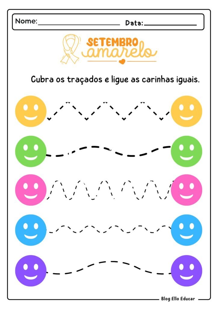 Atividades Setembro Amarelo - Educação Infantil