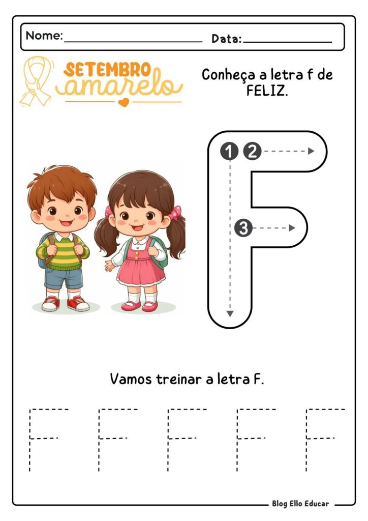 Atividades Setembro Amarelo - Educação Infantil